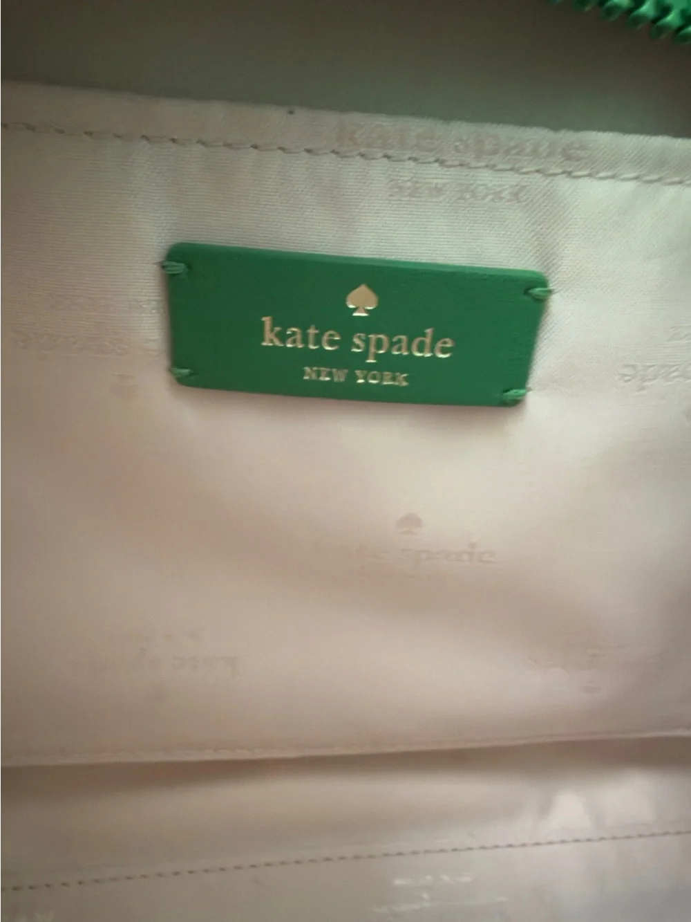 kate spade KIP Iconic Quilted Emerald Green Small Tote with Top Handles